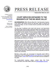 Court Services Expanded to the Residents of the Big Bear Valley