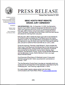 SBSC Hosts First Remote Grand Jury Ceremony