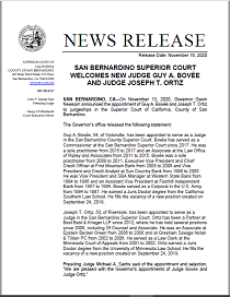 SBSC Welcomes New Judge Bovée and Judge Ortiz